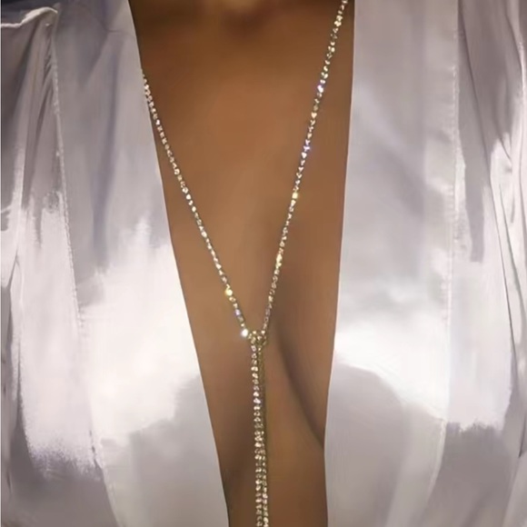🌸 Rhinestone Extra Long Body chain 58” - Picture 1 of 3
